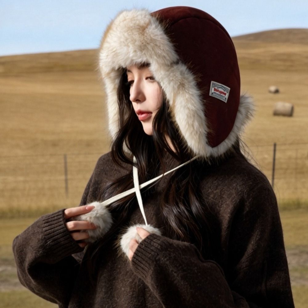 Trapper Hat Ear Flap - Polyester Fleece Lined Trapper Hat Windproof