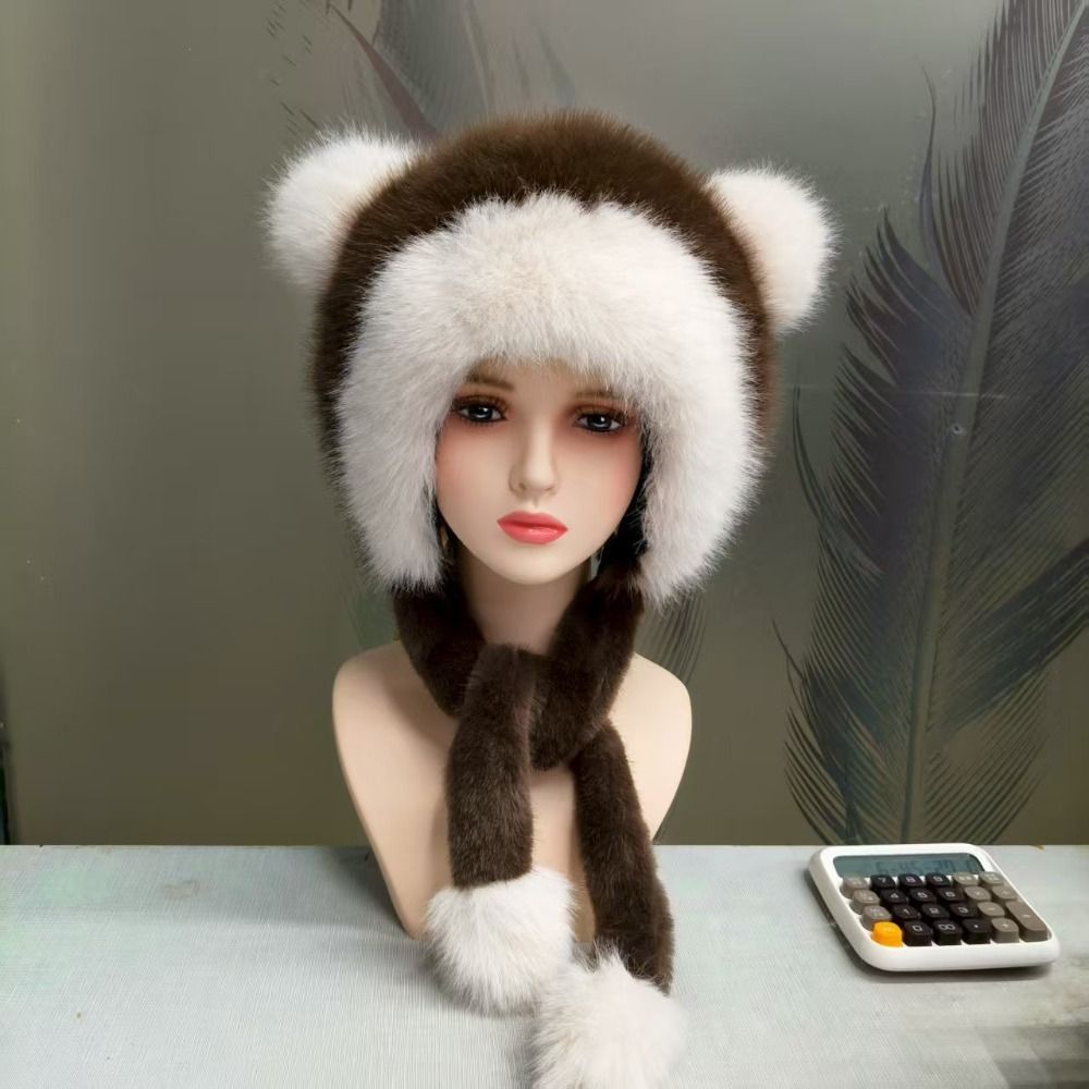 Polyester Material Faux Fur Tr - Winter Trapper Hat review and price