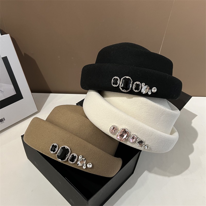 High Quality Rhinestone Wool T - Fedora Hat Wool review and price