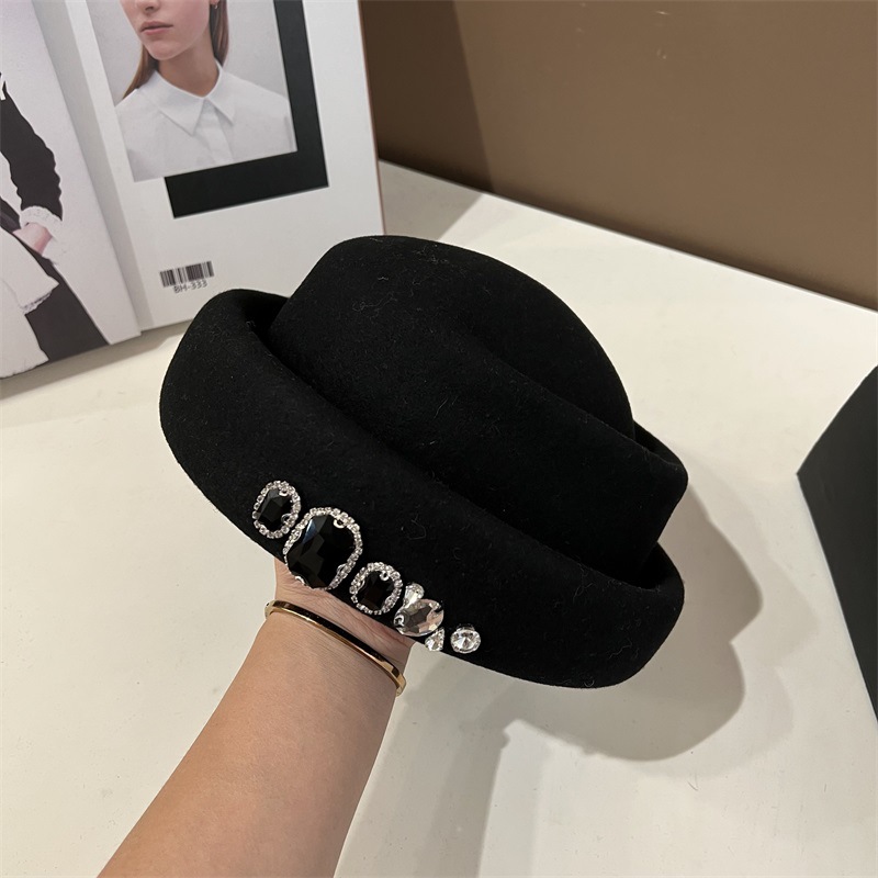 High Quality Rhinestone Wool T - Fedora Hat Wool review and price