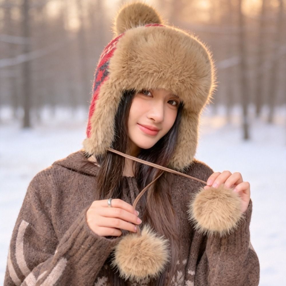 Stylish Polyester Knitted Trap - Trapper Hat Ear Flap review and price